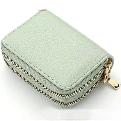 Women’s Zipper Short Purse – Lychee Pattern, Large Capacity Multi-Card & Coin Holder
