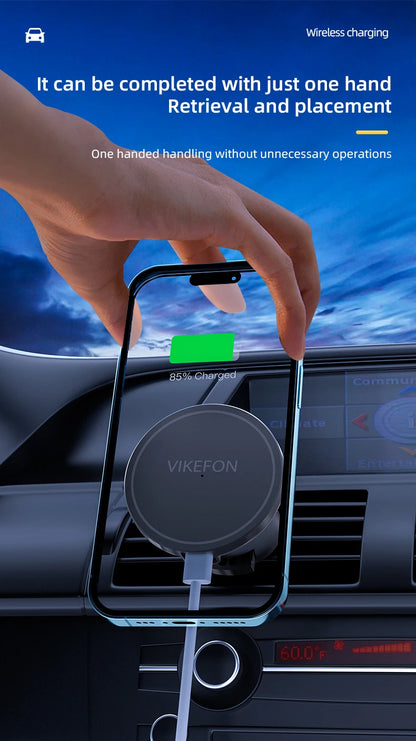 30W Magnetic Wireless Car Charger Stand – Fast Air Vent Mount for iPhone 15/14/13/12 Pro Max/Mini