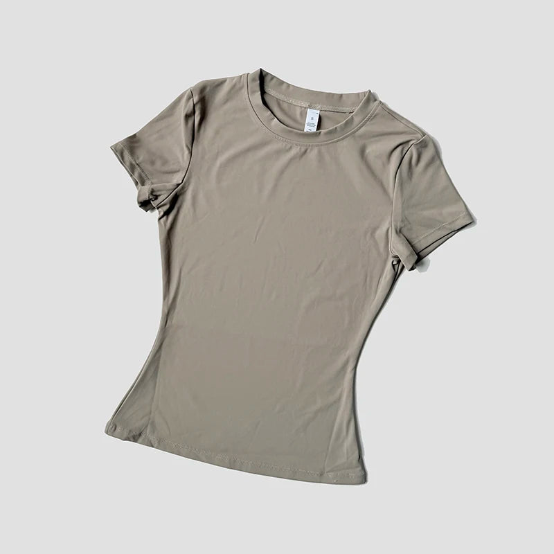 Women’s Seamless Yoga Top Short Sleeve Fitness T-Shirt – Gym, Running & Activewear Sports Shirt for Workout Comfort & Breathability