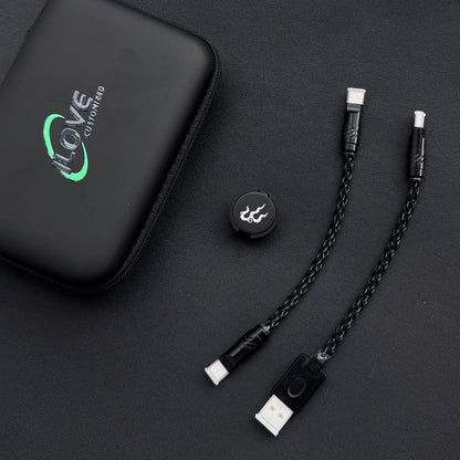 8K Gaming Keyboard USB-C Cable – Single-Crystal Copper Magnetic LED Cable for Esports Hubs and HMLAB Hubs
