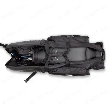 PlayEagle Hard Top Golf Travel Bag with Wheels — Foldable Hardcase with Support Rod, Portable Golf Bag 2024 HKB001