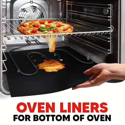 Reusable Non-Stick Oven Liners - BBQ Grill Mats & Baking Mats for Easy Cleaning Kitchen Cooking Tools