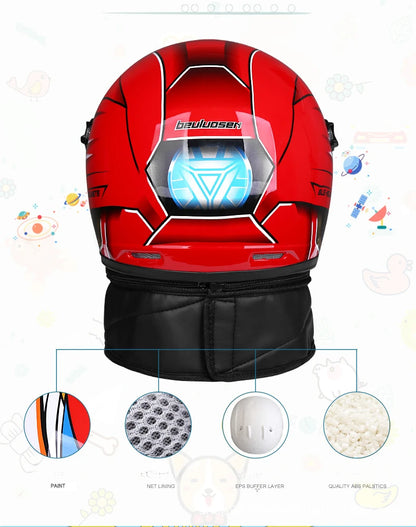 Children's Motorcycle Helmet - Boys & Girls Safety Half Helmet for Summer, Scooter & Bike Accessories for Kids