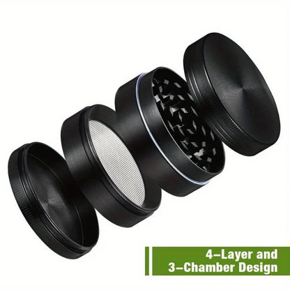 40mm 4-Layer Metal Herb Grinder – Spice & Tobacco Crusher Shredder for Smoking Accessories