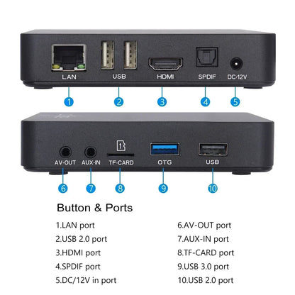 Ugoos AM6B Plus Android 9 Smart TV Box - Amlogic S922X-J, 4GB DDR4, 32GB, WiFi 6, 4K, BT5.0