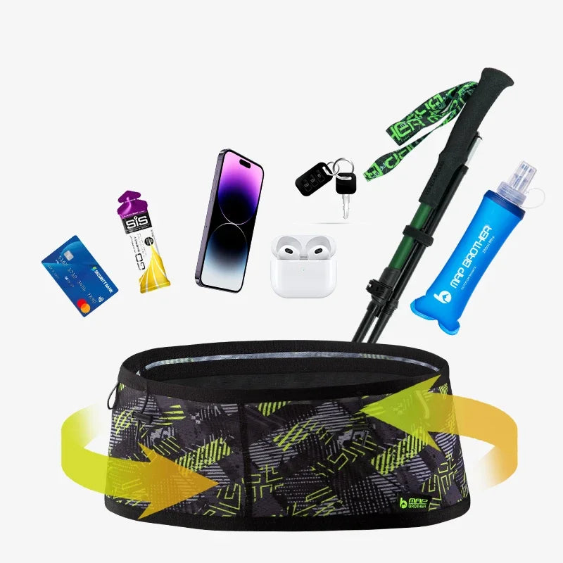 MAP BROTHER W1001 Woven Elastic Sports Waist Bag – Running, Triathlon, Marathon & Cycling Number Belt Pack