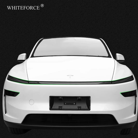 Tesla Model Y 2025 TPU Blackened Headlight & Taillight Protective Film – Juniper Color Changing Film