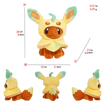 Eevee Evolution Plush Toy Set – Umbreon, Espeon, Jolteon, Flareon, Glaceon, Vaporeon, Sylveon, Leafeon Soft Stuffed Cartoon Collectibles