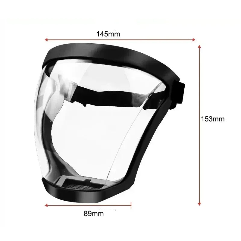 Full Face Protector Shield: Transparent Facial Protective Screen - Work Protection Mask for Kitchen Accessories & Gadgets