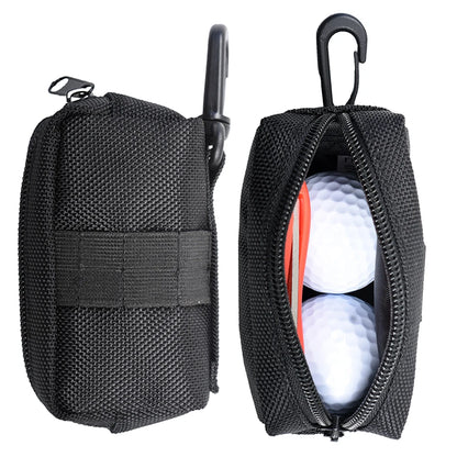Waterproof Golf Ball Bag with Clip – Golf Tee Holder Pouch, Lightweight Fanny Pack Golf Ball Case, Golf Accessories