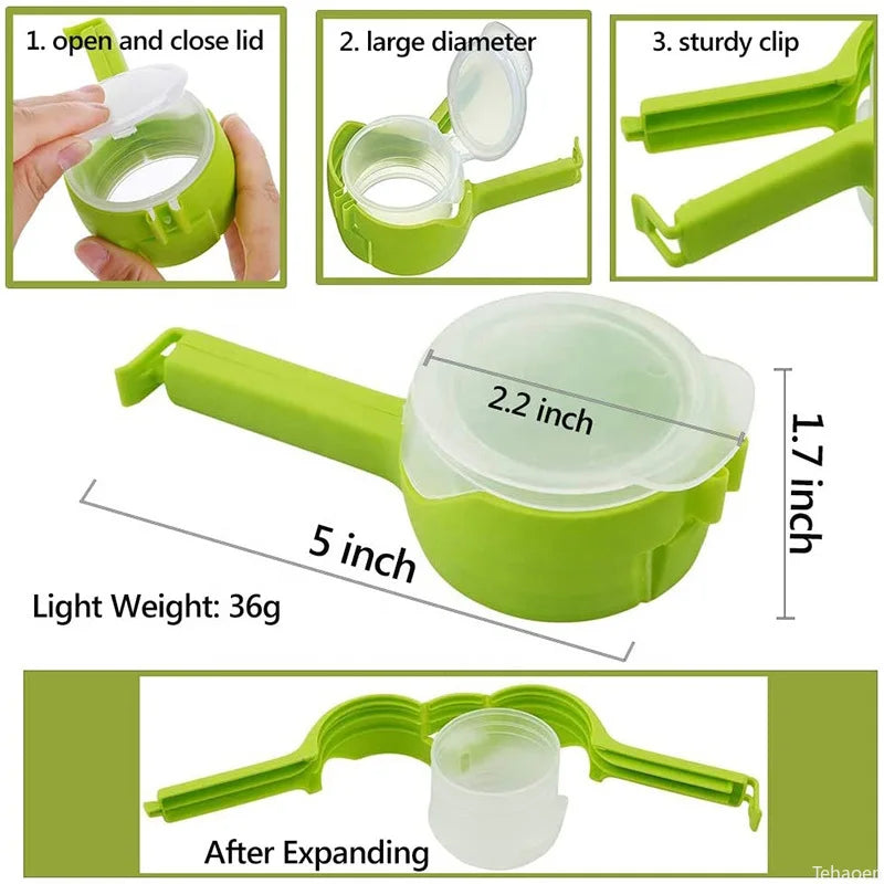 Snack Sealing Clips – Plastic Food Bag Clamp for Fresh Keeping, Travel & Kitchen Storage Seal