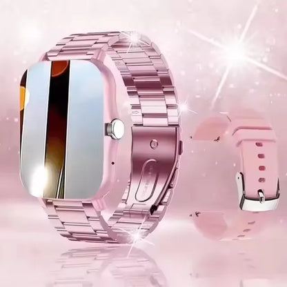 Smartwatch with Full Touch Screen — Call, Message Reminder, Music Control & Multi-Function Fitness Tracker, Compatible with iPhone & Android
