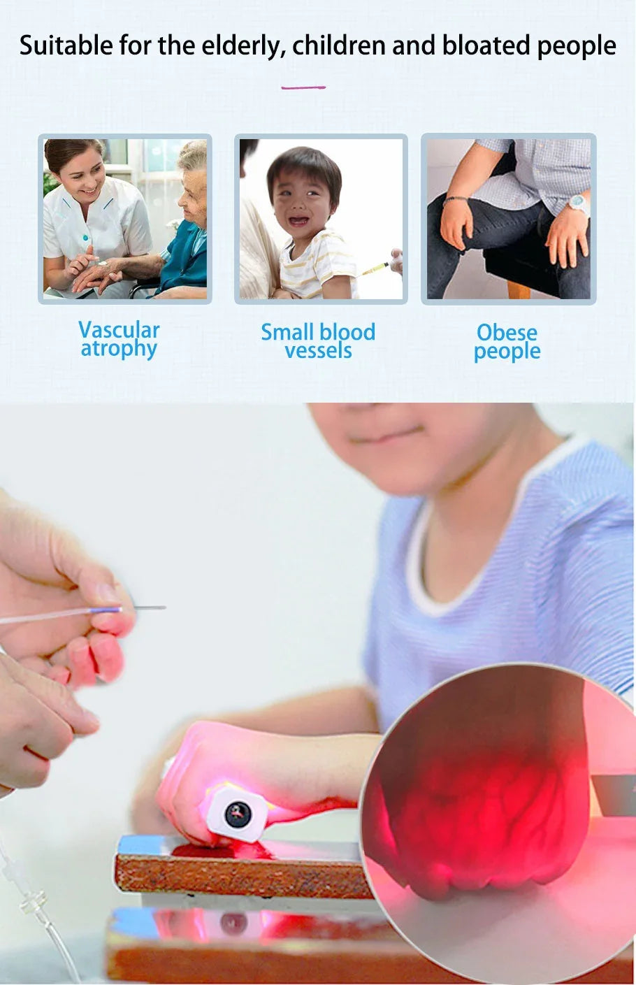 Portable Infrared Vein Finder Detector - Handheld Vein Locator Light for Medical Injection Assistance