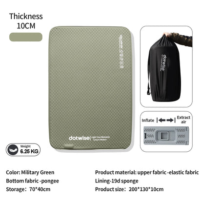 DOTWISE Self-Inflating Camping Mattress - 10cm Thick Portable Sleeping Pad for Single or Double Person Use
