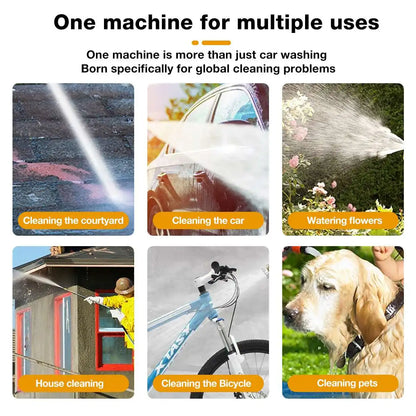 1500W Cordless High Pressure Cleaner Washer with Spray Water Gun - Car Wash Pressure Water Cleaning Machine for Makita 18V Battery