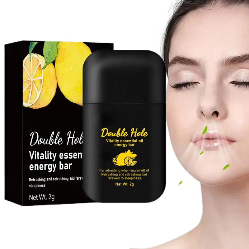 Anti-Snoring Nasal Inhaler — Two-Nostril Aromatherapy Stick with Energy Oil for Sleepiness Relief
