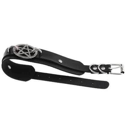 Harajuku Gothic Spike Rivet Star Choker Necklace – Black Bowknot PU Lace Leather Y2K Hip Hop Rock Jewelry for Girls