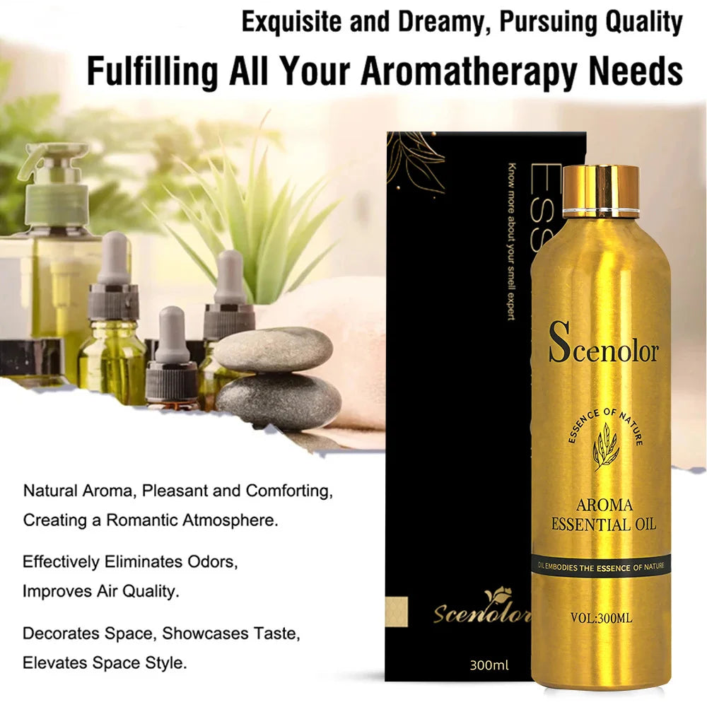 300ml CHXNEL COCQ Aromatherapy Oil Diffuser – Romantic Essential Oil Air Purifier for Home & Car, Perfume Scent Oasis