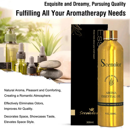 300ml CHXNEL COCQ Aromatherapy Oil Diffuser – Romantic Essential Oil Air Purifier for Home & Car, Perfume Scent Oasis