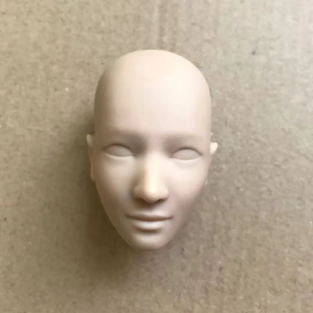 Poppy Blank Face Doll Heads — 1/6 DIY Crafting Parts in Super White, Coffee, Pink & Beige Skin for Doll Making