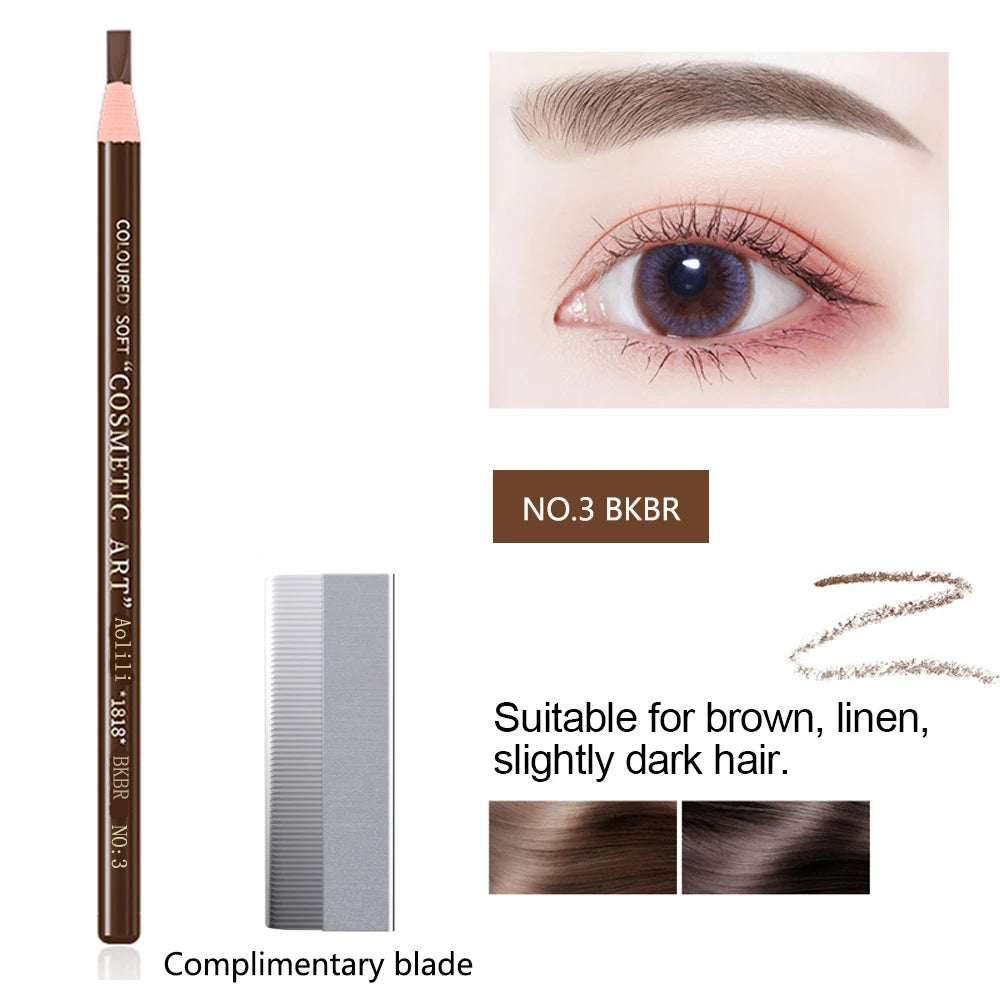 Tear-Off Pull Line Eyebrow Pencil – No Sharpening, Natural Color, Sweat & Smudge Proof Eyebrow Pencil
