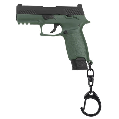 Tactical Mini Pistol Keychain - P320 G17 Gun Shape Detachable Key Ring Realistic Model Toy Decoration