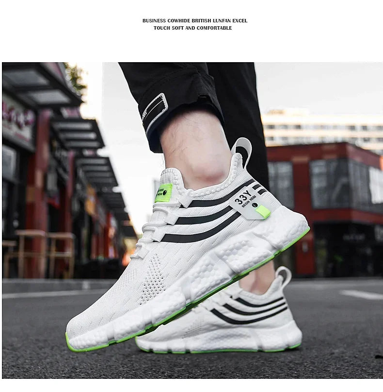2024 Men's Breathable Sneakers – Comfortable Casual Running & Tennis Shoes for Summer