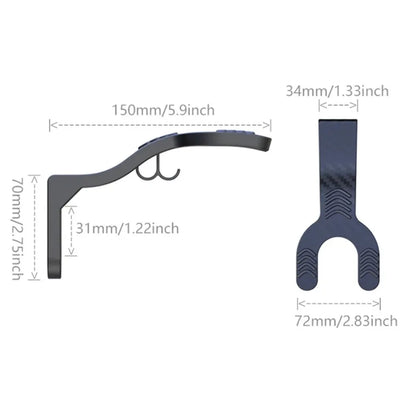 Motorcycle Helmet & Jacket Hook Rack — Multipurpose Wall-Mount Hanger for Helmets, Luggage, Kitchen, and Home Use