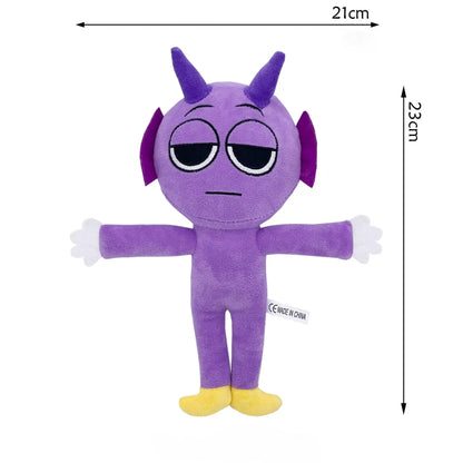 Sprunki Plush Toys – Humanoid Sprunki Soft Cartoon Pillow, Stuffed Game Doll for Kids’ Birthday Gift