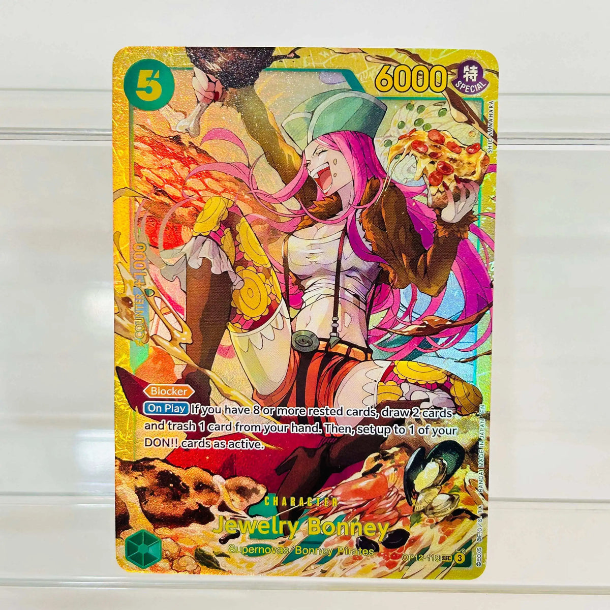 One Piece Monkey D. Luffy ST10-006 SR Card - English Holographic Textured Anime Collectible Trading Card