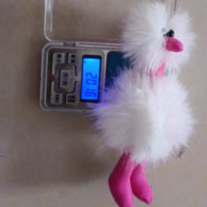 Cute Doll Ostrich Plush Pendant Keychain – Colorful Fur Ball Backpack Key Ring, Creative Gift for Women 2025 Xmas & New Year