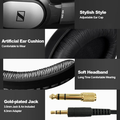 Sennheiser HD 206 Wired Headphones – Deep Bass Stereo Noise-Isolating Earphones for Sports & Gaming