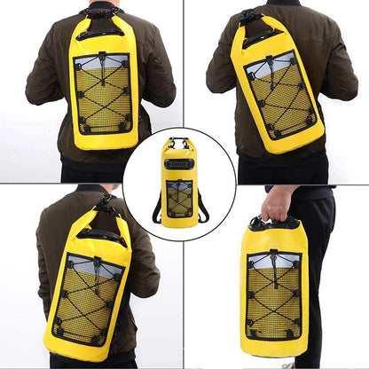 Waterproof PVC Dry Bag Backpack - 10L/20L Shoulder Bag for Kayaking, Trekking, Rafting, Surfing & Boating