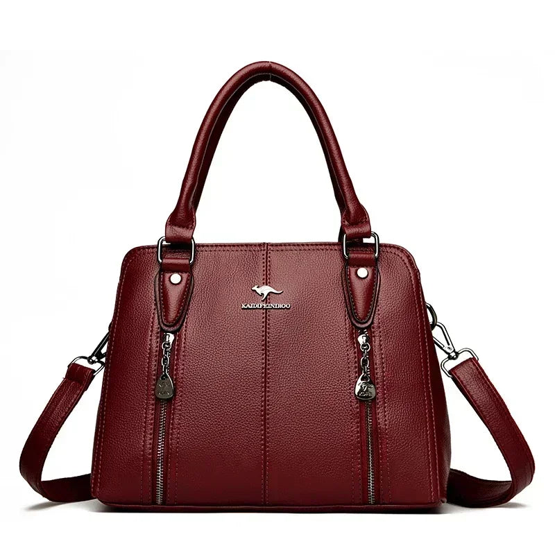 Luxury Women’s Leather Casual Tote Bag – High Quality Large Shoulder & Crossbody Handbag