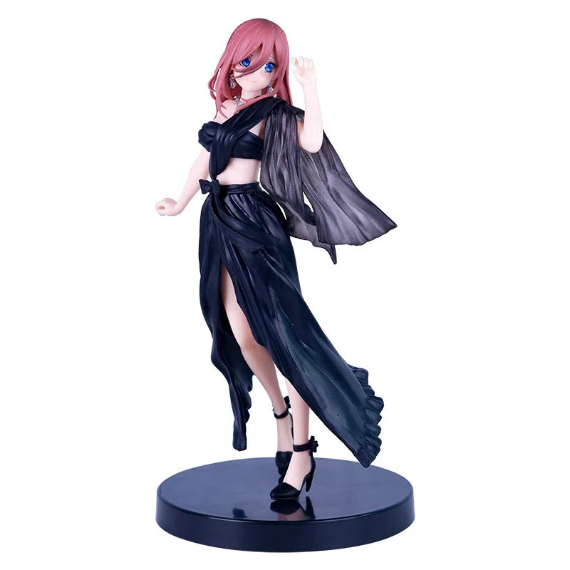 18cm Date A Live Tokisaki Kurumi Anime Figure — PVC Standing Model Toy in Black Dress, Cute Girl Car Interior Ornament