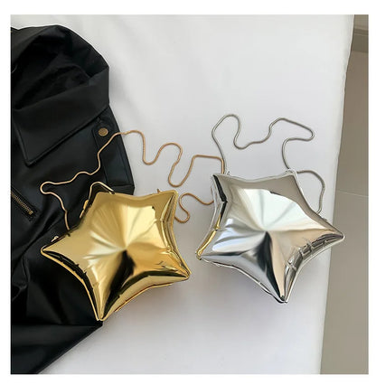 Acrylic Bright Five-Pointed Star Zero Wallet – 2025 Sweet Cool Spicy Girl Mini Party Bag, Candy Colored Banquet Purse