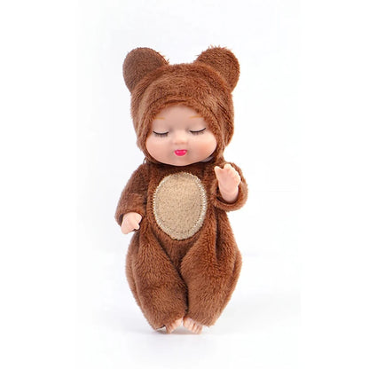 Reborn Baby Doll Kit - 6PCS Mini Sleeping Princess Doll Set with Clothes and Accessories for Kids Gift