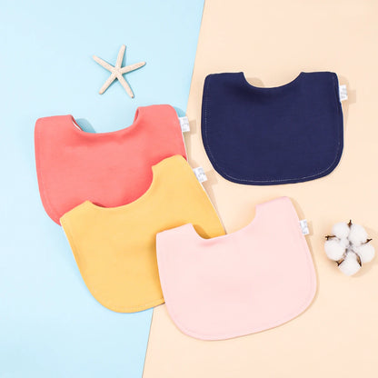 Cotton Baby Bib Set - Adjustable Soft Infant Feeding Bibs Burp Cloths Bandana Scarf for Boys & Girls