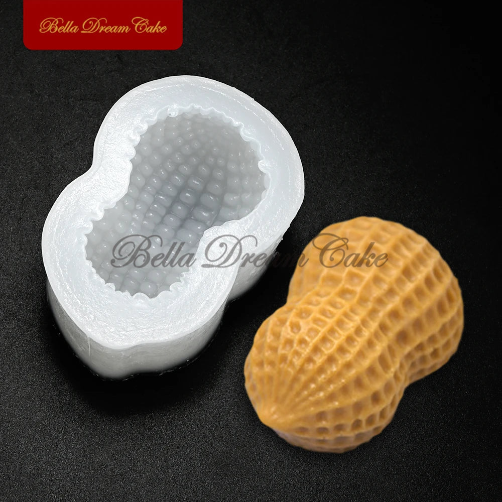 Peanut Design Silicone Mousse Mold – Pudding, Fondant, Chocolate & DIY Cake Decorating Bakeware Tool