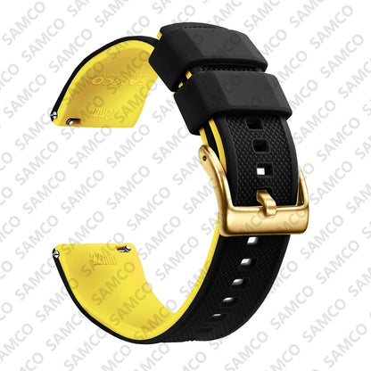 Premium Silicone Watch Band - Quick Release Rubber Replacement Strap for 18mm 20mm 22mm Watches