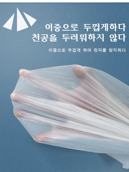 Drawstring Transparent Garbage Bags – Disposable Household Trash Bags for Kitchen, Dorm, & Living Room, 3 Size Options