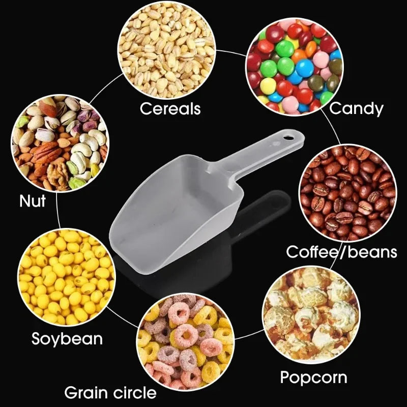 5/10PCS Plastic Ice & Food Scoops — Kitchen Measuring Shovels for Flour, Candy, Ice Cream, and Party Use