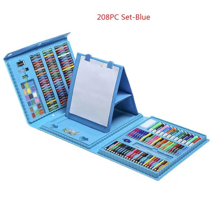 Children's Drawing Set – 208/150/86PCS Sketch & Doodle Art DIY Toolkit with Portable Case, Non-Toxic Gift for Kids