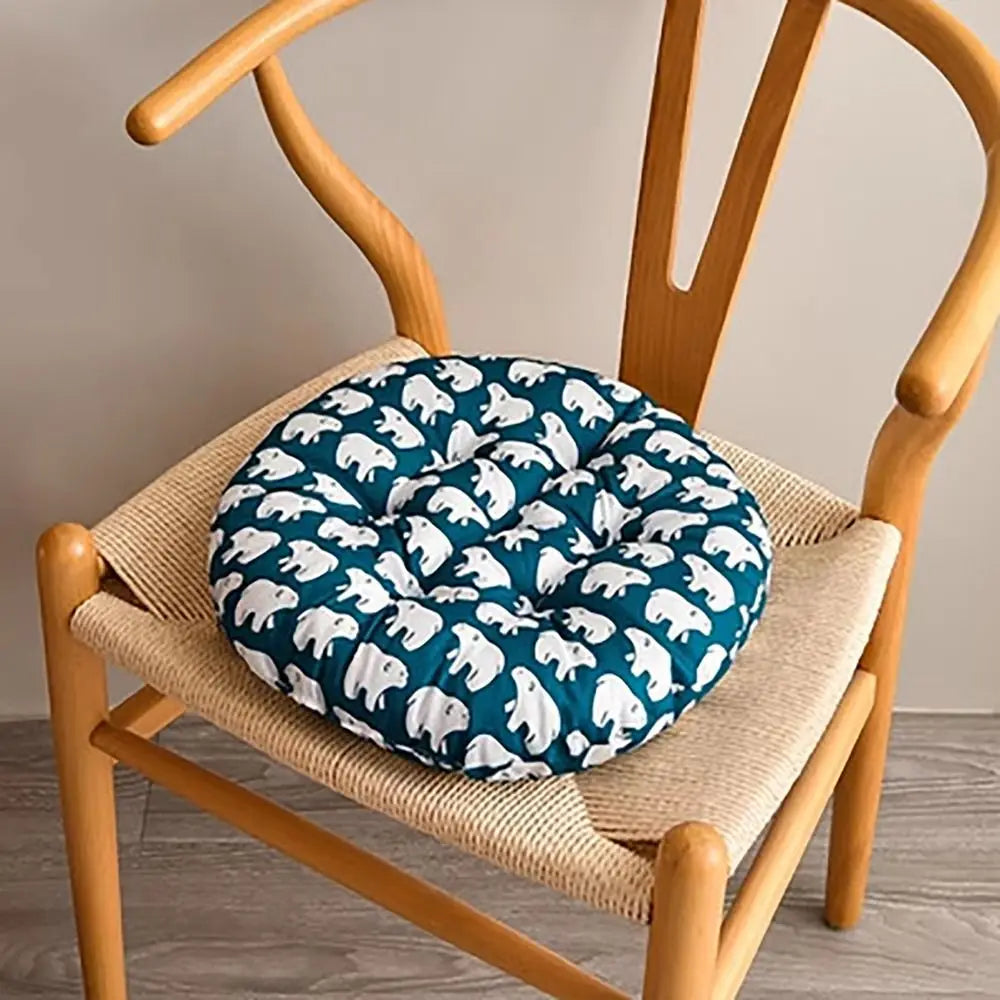 40x40cm Round Dining Chair Cushion – Thickened Non-Slip Seat Pad, 10 Luxurious Styles for Students, Office & Canteen