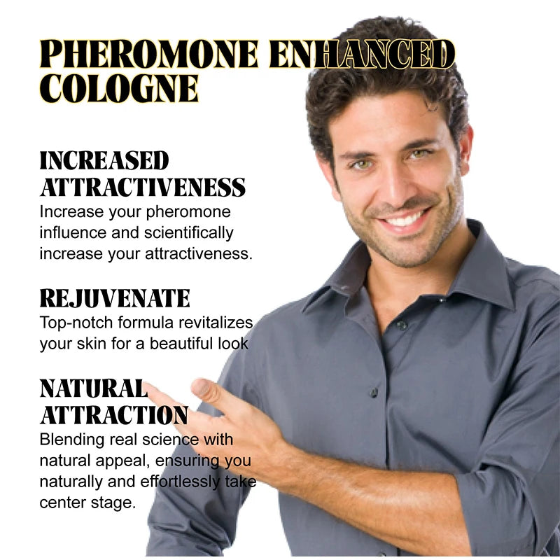 Pheromone Cologne for Men, Light Fresh Fragrance to Attract Women, Business Gentlemen’s Sexy Eau De Toilette