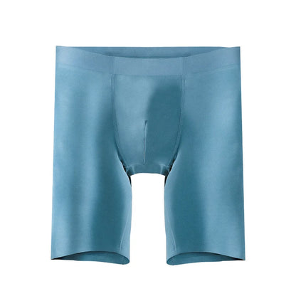 Men’s Modal Seamless Boxer Briefs – Long Leg Sports Underwear, Wear-Resistant Extended Fit, Breathable Large Size Comfort Shorts