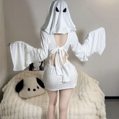 Ghost Girl Cosplay Costume - Women’s Ghost Princess Two-Piece Fishtail Halloween Skirt Set