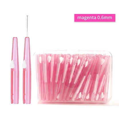 30-Piece Interdental Toothpick Brushes – 0.6-1.5mm I-Shape Dental Floss for Oral Care