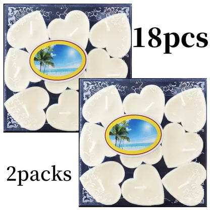 9pcs Heart-Shaped Scented Tea Candles – Valentine's Day Romantic Love Candles for Proposals, Weddings, & Anniversaries