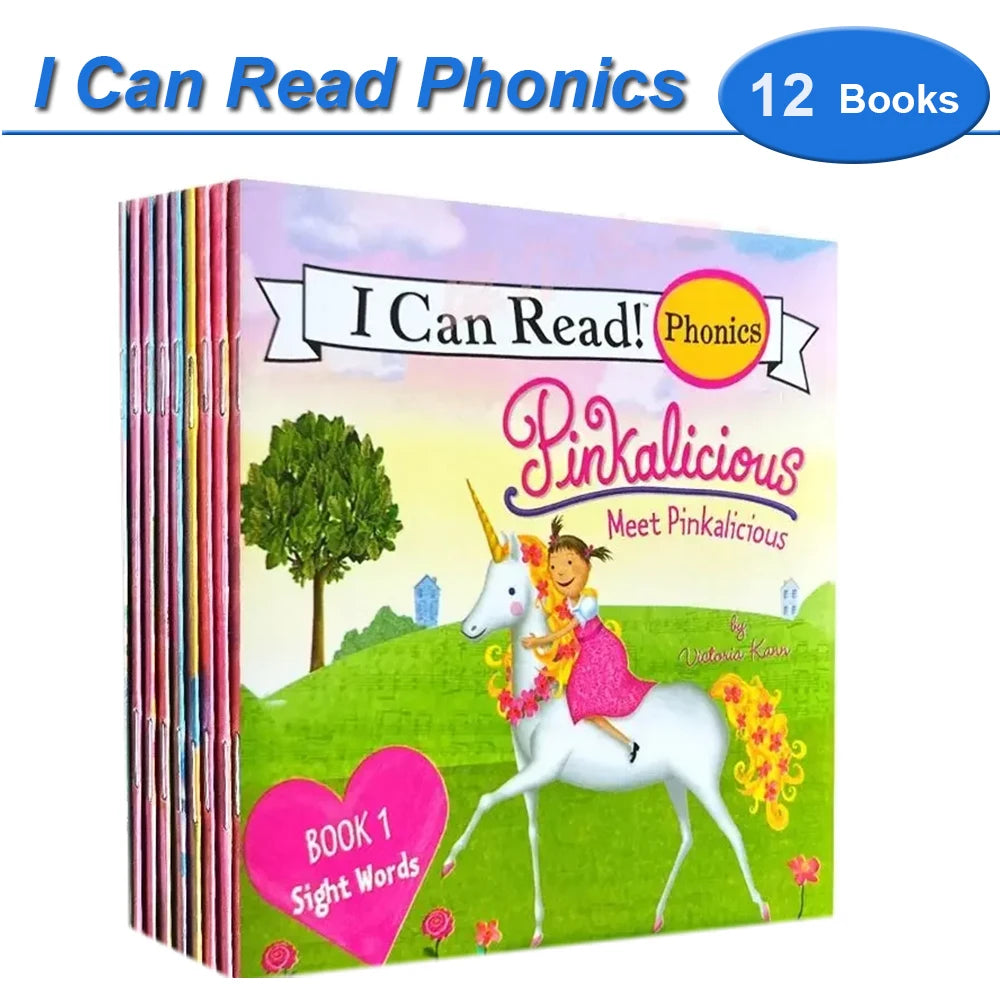 I Can Read Phonics Book Set – 12 Beginner Picture Books for Kids, Early English Reading & Montessori Learning Stories